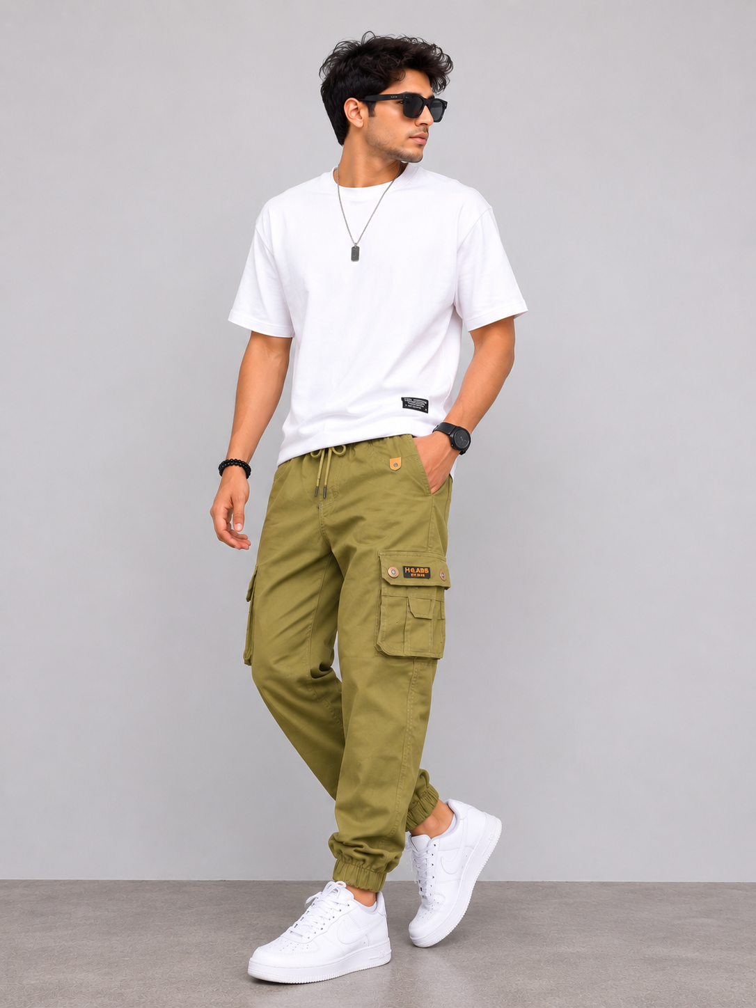 Men's Olive Green Cargo Pants