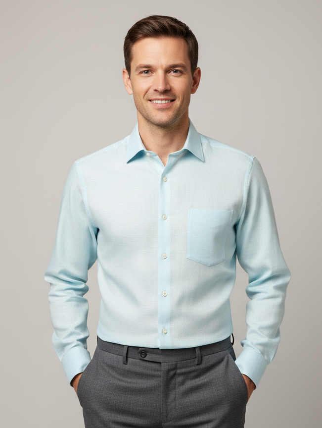 Men's Linen Light Green Shirt