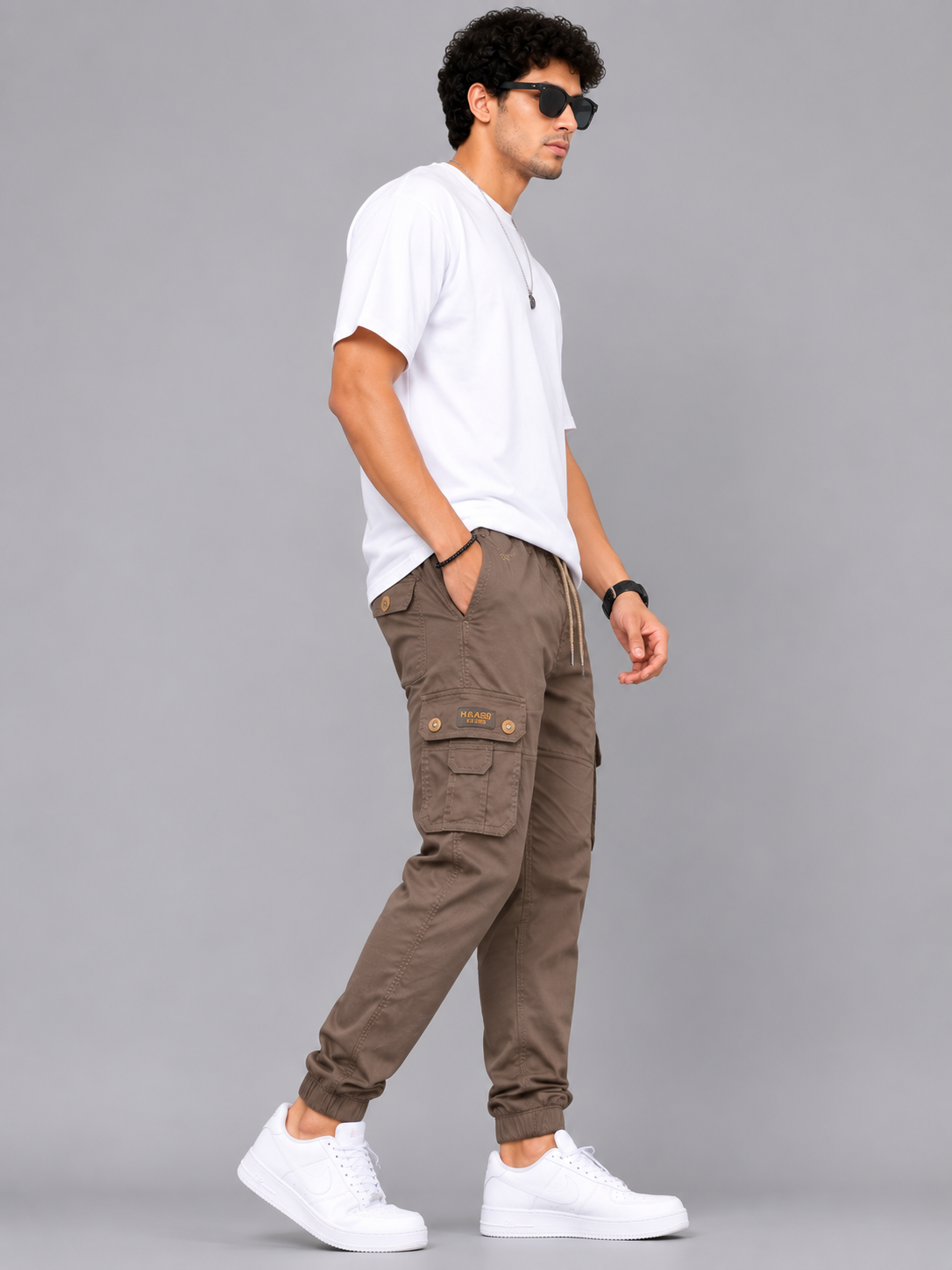 Men's Coffee Brown Cargo Pants