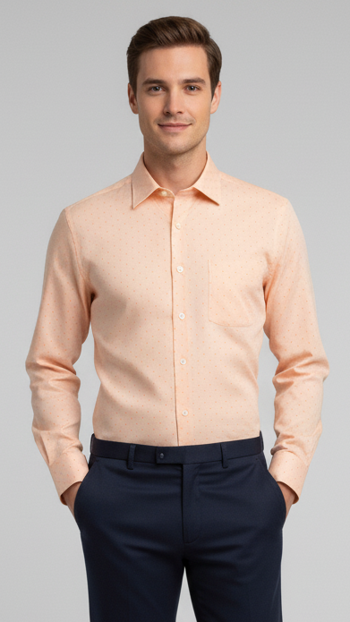 Men;s Orange Polka Dot Shirts